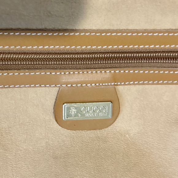 Vintage Gucci Boston Sherry Line GG Travel  Leather  suitcase - Picture 3 of 16